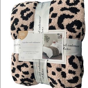 Cupcakes and Cashmere Queen Leopard Print Blanket